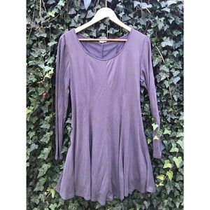 Urban Outfitters Gray Long Sleeve Swing Dress